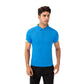 Men's Athletic Fit Polo Shirt with Contrast Collar and Moisture-Wicking Stretch Fabric