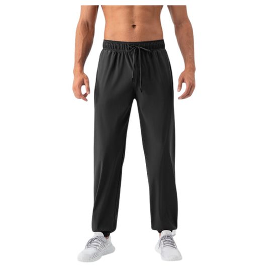 Men's Lightweight Stretch Lounge Pants with Adjustable Drawstring Waist and Straight Leg Fit