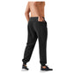 Men's Tapered Lounge Pants with Stretch Waistband and Elastic Cuffs for Everyday Comfort