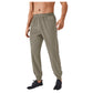 Men's Tapered Lounge Pants with Stretch Waistband and Elastic Cuffs for Everyday Comfort