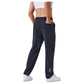 Men's Relaxed Fit Drawstring Pants with Patch Pockets and Elastic Waistband for Casual Wear