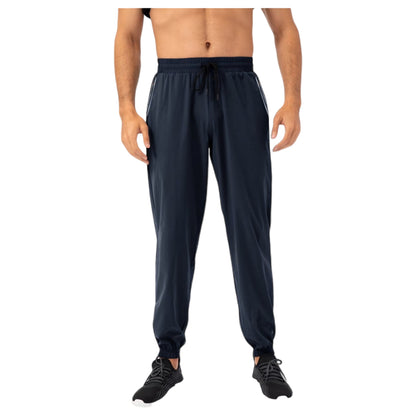 Men's Athletic Drawstring Pants with Zipper Pockets and Elastic Waistband for Active and Casual Wear