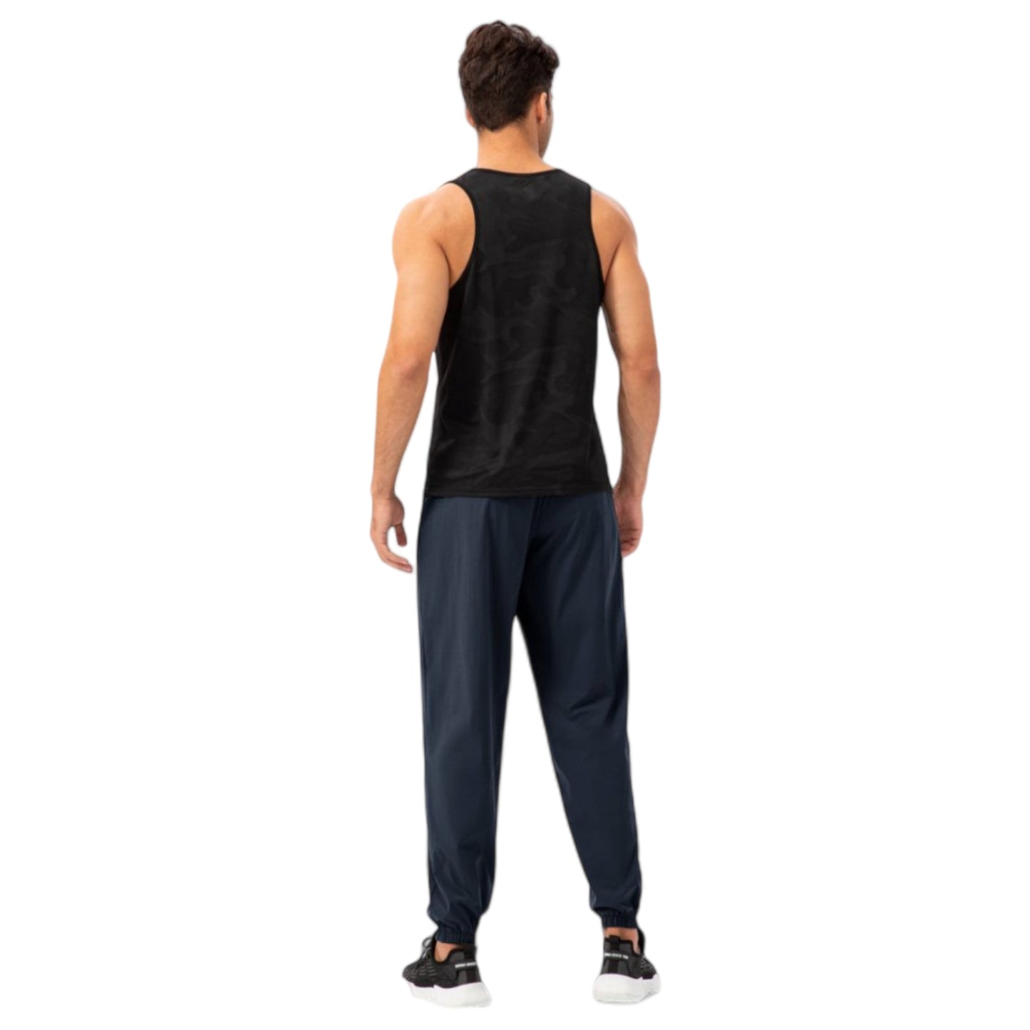 Men's Athletic Drawstring Pants with Zipper Pockets and Elastic Waistband for Active and Casual Wear