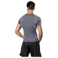 Men's Short Sleeve Compression Workout Shirt with Moisture-Wicking Fabric and Contrast Stitching