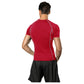 Men's Short Sleeve Compression Workout Shirt with Moisture-Wicking Fabric and Contrast Stitching