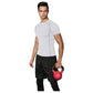 Men's Short Sleeve Compression Workout Shirt with Moisture-Wicking Fabric and Contrast Stitching