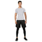 Men's Short Sleeve Compression Workout Shirt with Moisture-Wicking Fabric and Contrast Stitching