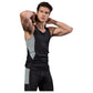 Men's Sleeveless Compression Tank Top with Mesh Panels and Stretch Moisture-Wicking Fabric