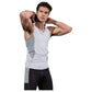Men's Sleeveless Compression Tank Top with Mesh Panels and Stretch Moisture-Wicking Fabric