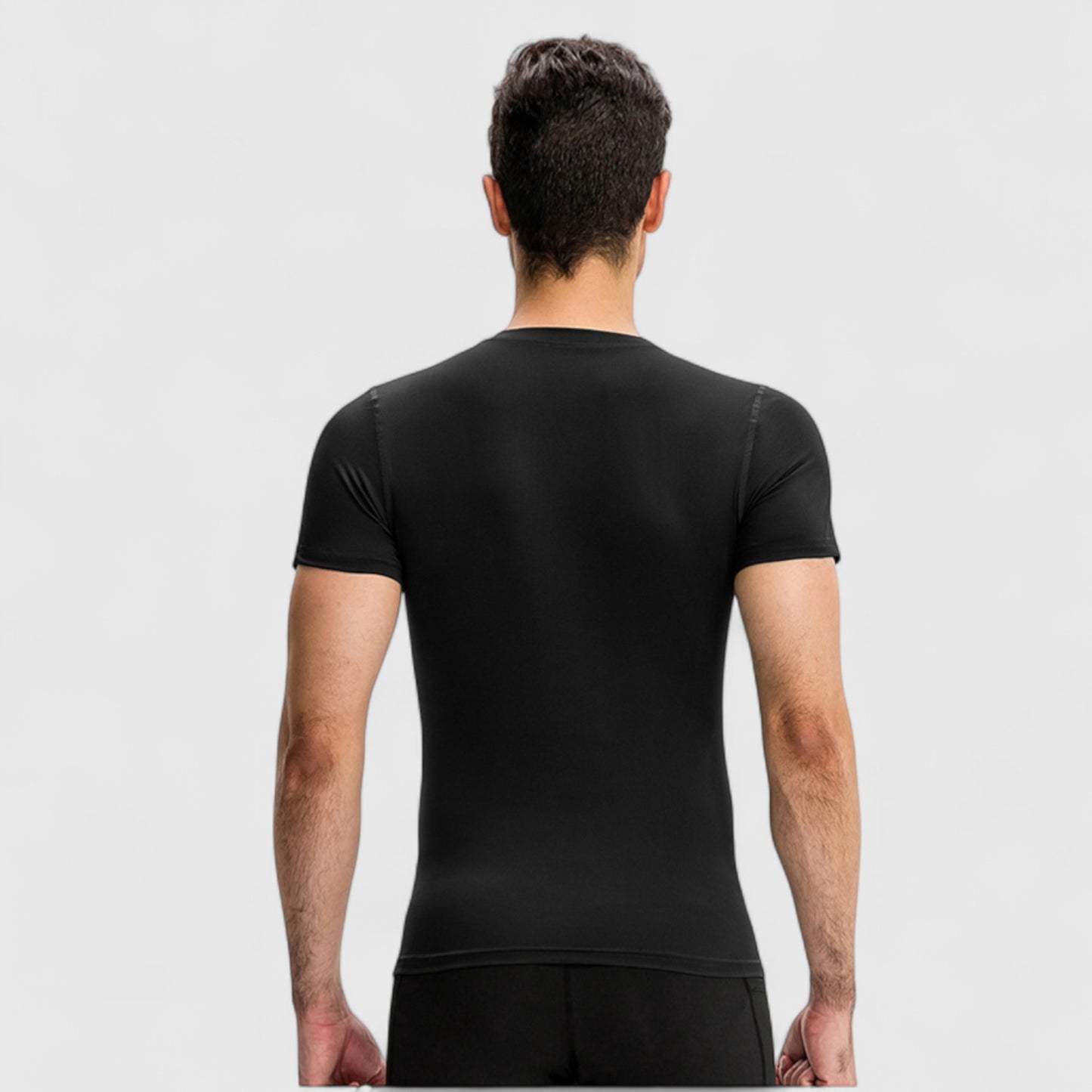 Men's Short Sleeve Compression Top with Moisture-Wicking Stretch Fabric for Performance and Training