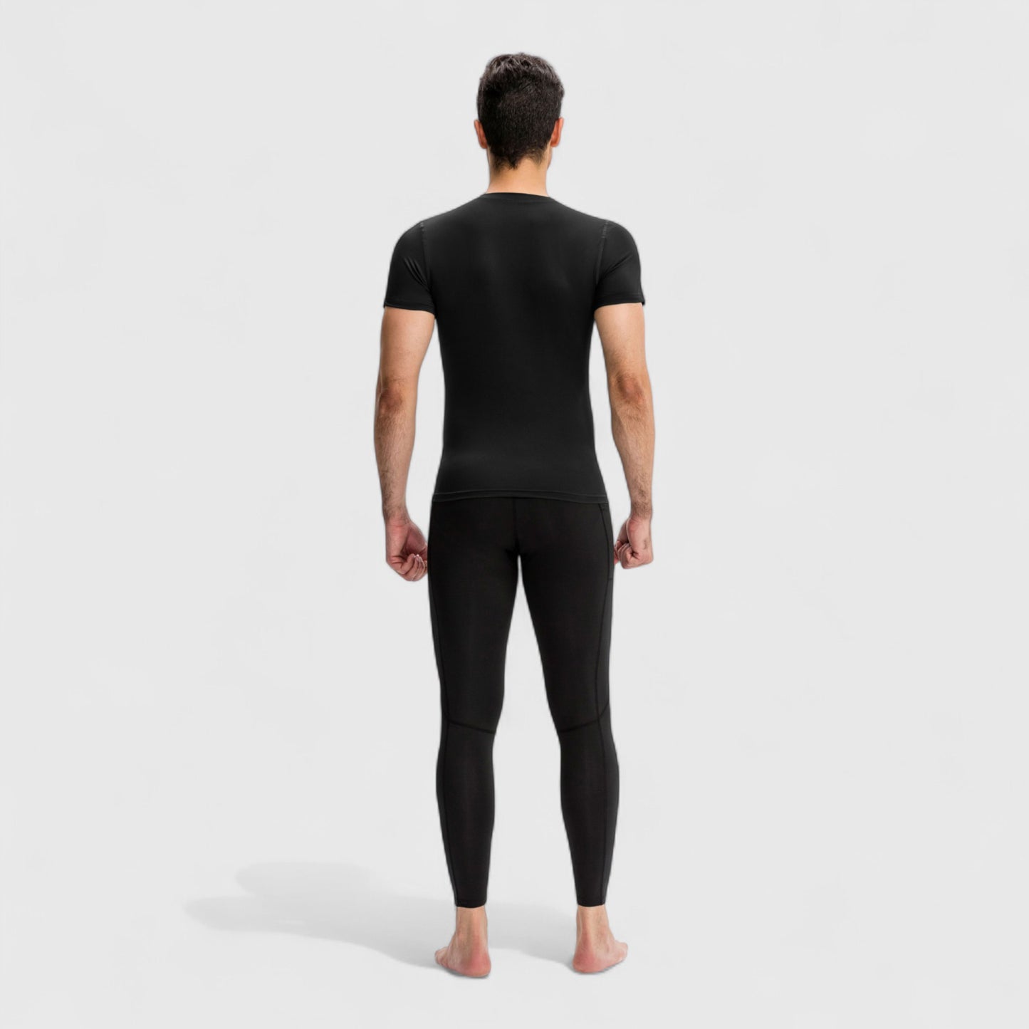 Men's Short Sleeve Compression Top with Moisture-Wicking Stretch Fabric for Performance and Training
