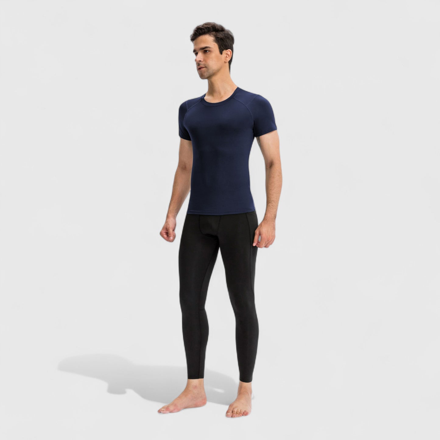 Men's Short Sleeve Compression Top with Moisture-Wicking Stretch Fabric for Performance and Training