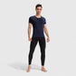 Men's Short Sleeve Compression Top with Moisture-Wicking Stretch Fabric for Performance and Training