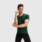 Men's Short Sleeve Compression Top with Moisture-Wicking Stretch Fabric for Performance and Training