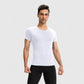 Men's Short Sleeve Compression Top with Moisture-Wicking Stretch Fabric for Performance and Training