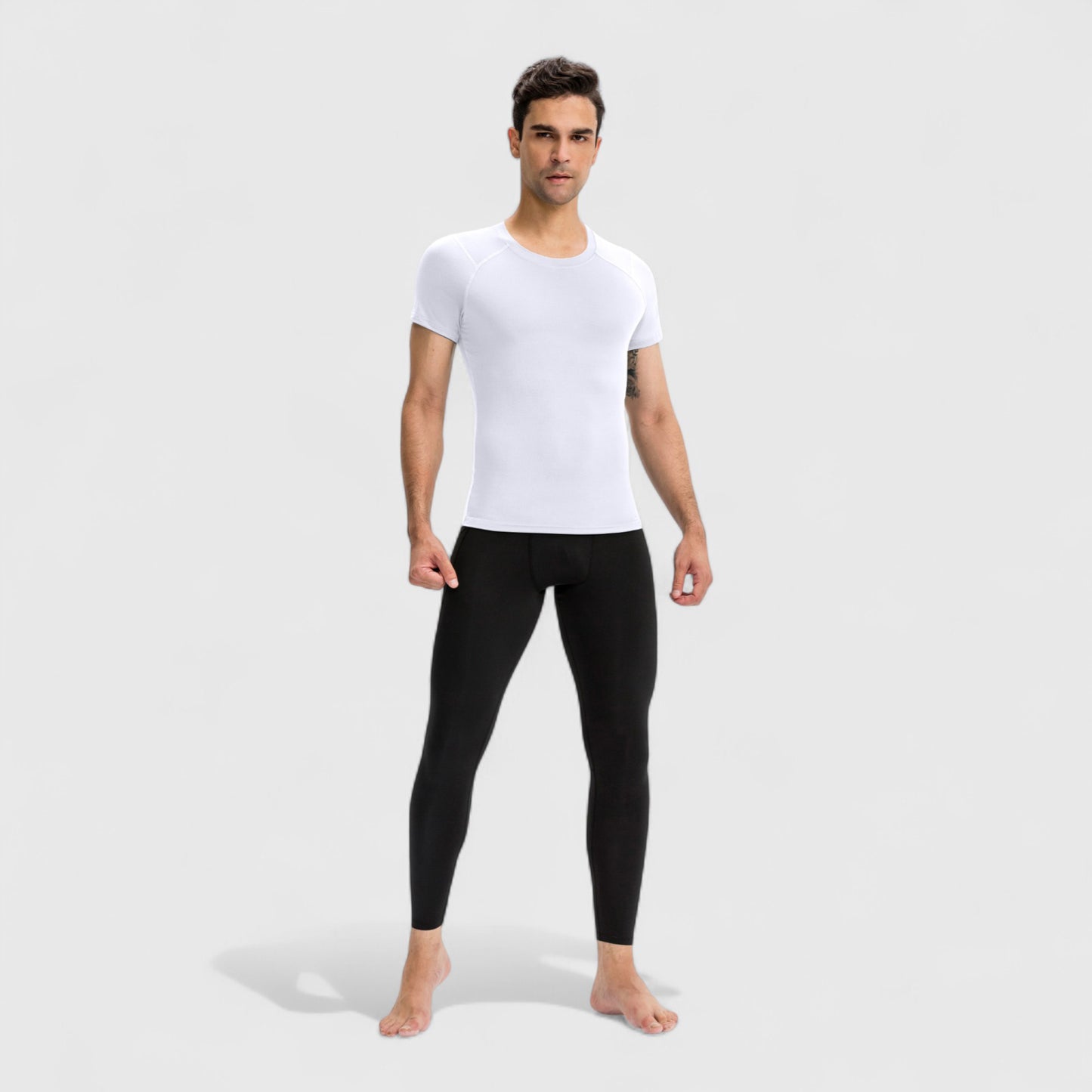 Men's Short Sleeve Compression Top with Moisture-Wicking Stretch Fabric for Performance and Training