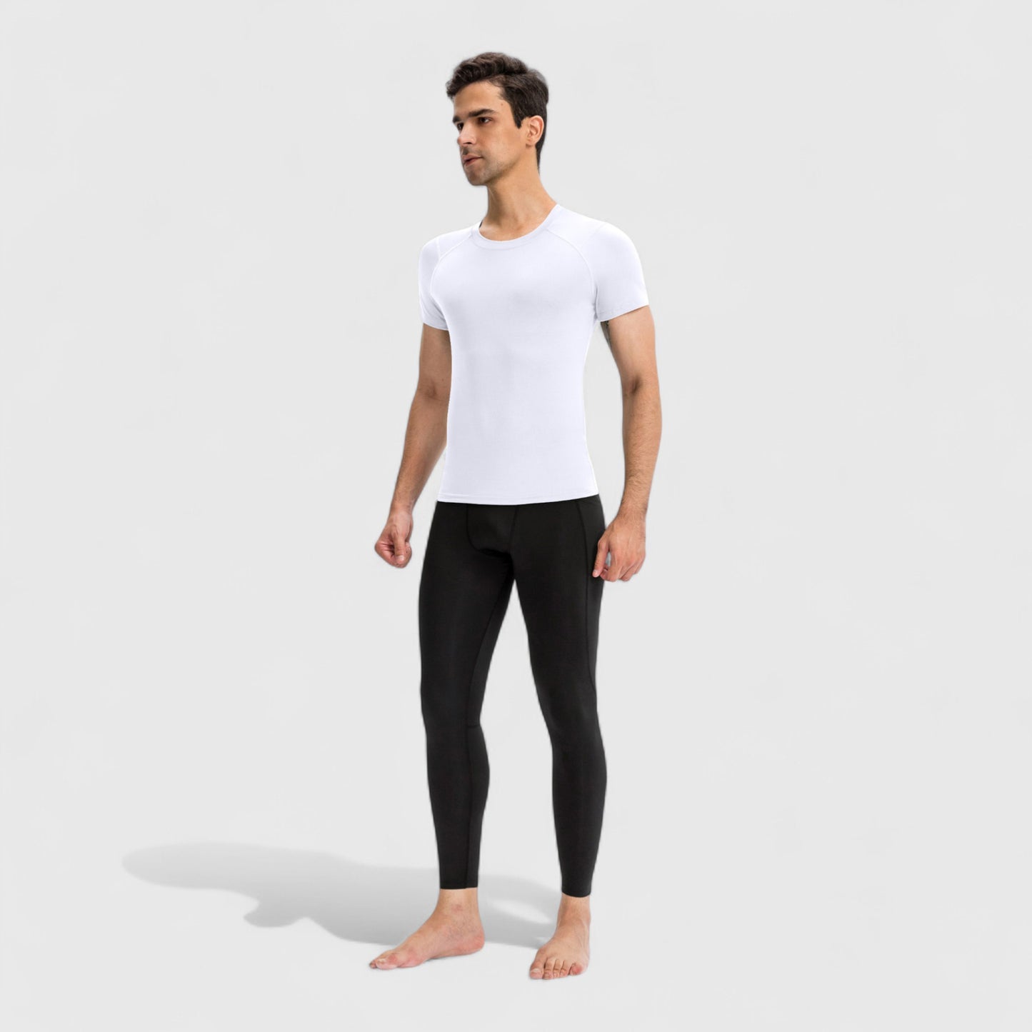 Men's Short Sleeve Compression Top with Moisture-Wicking Stretch Fabric for Performance and Training