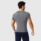 Men's Fitted Short Sleeve Performance T-Shirt with Stretch Fabric and Moisture-Wicking Comfort