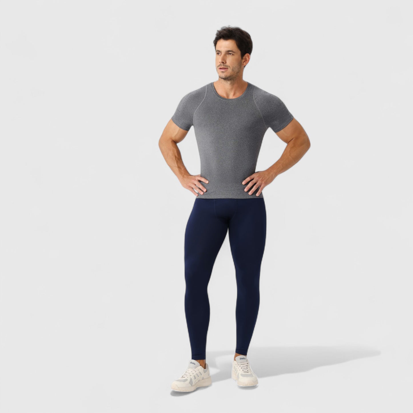 Men's Fitted Short Sleeve Performance T-Shirt with Stretch Fabric and Moisture-Wicking Comfort