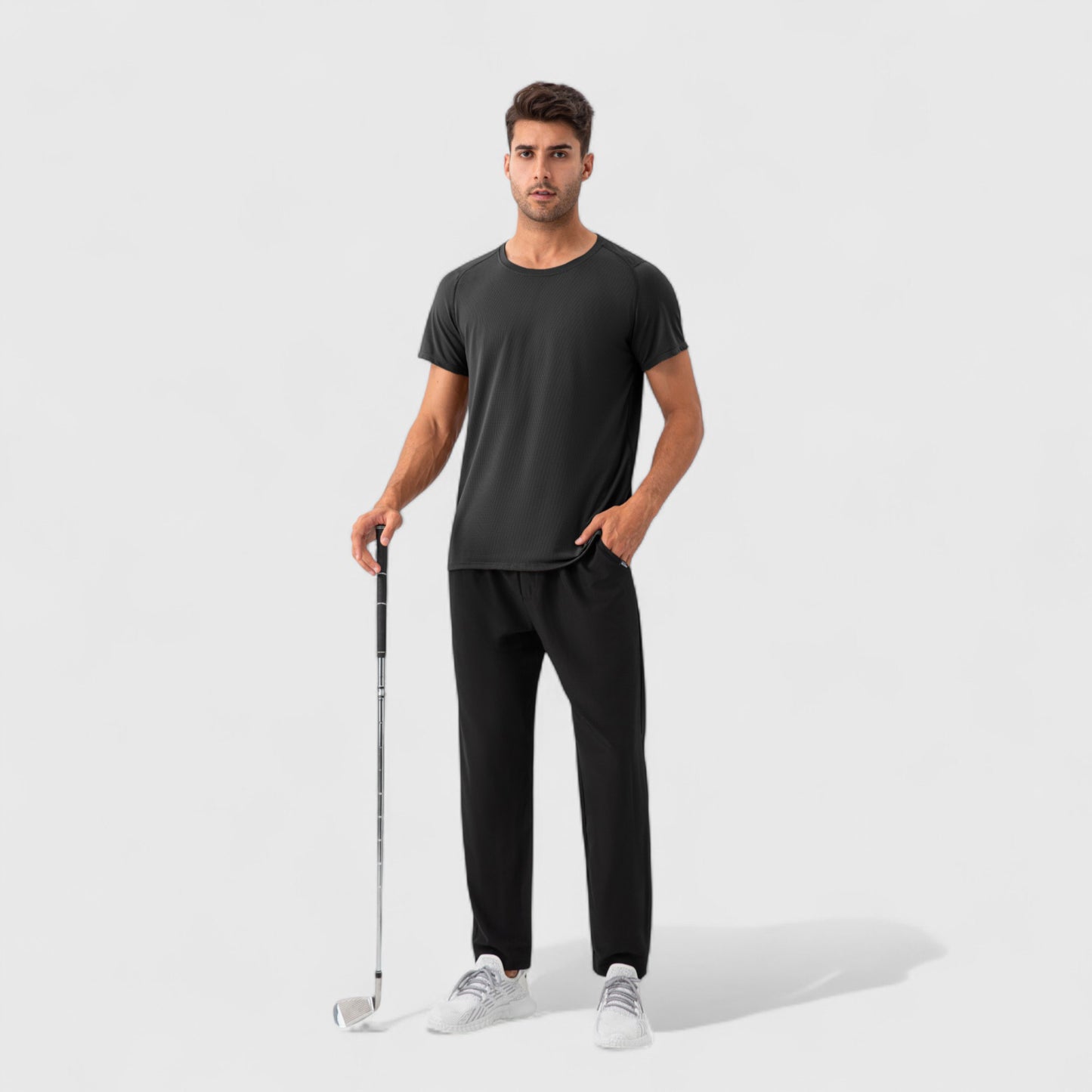 Men's Short Sleeve Performance T-Shirt with Breathable Mesh Fabric and Relaxed Athletic Fit