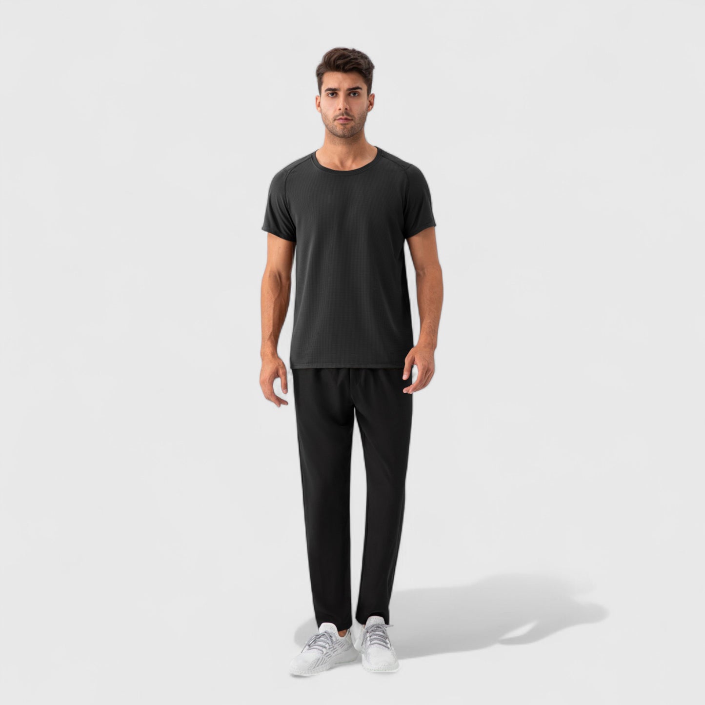 Men's Short Sleeve Performance T-Shirt with Breathable Mesh Fabric and Relaxed Athletic Fit