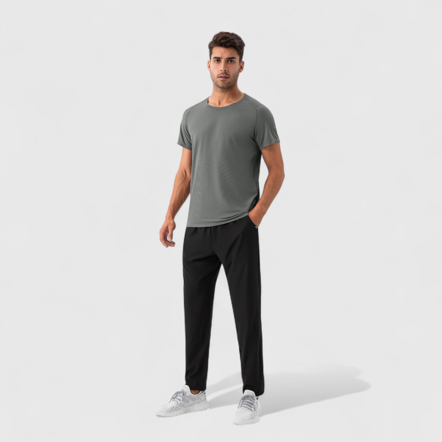 Men's Short Sleeve Performance T-Shirt with Breathable Mesh Fabric and Relaxed Athletic Fit