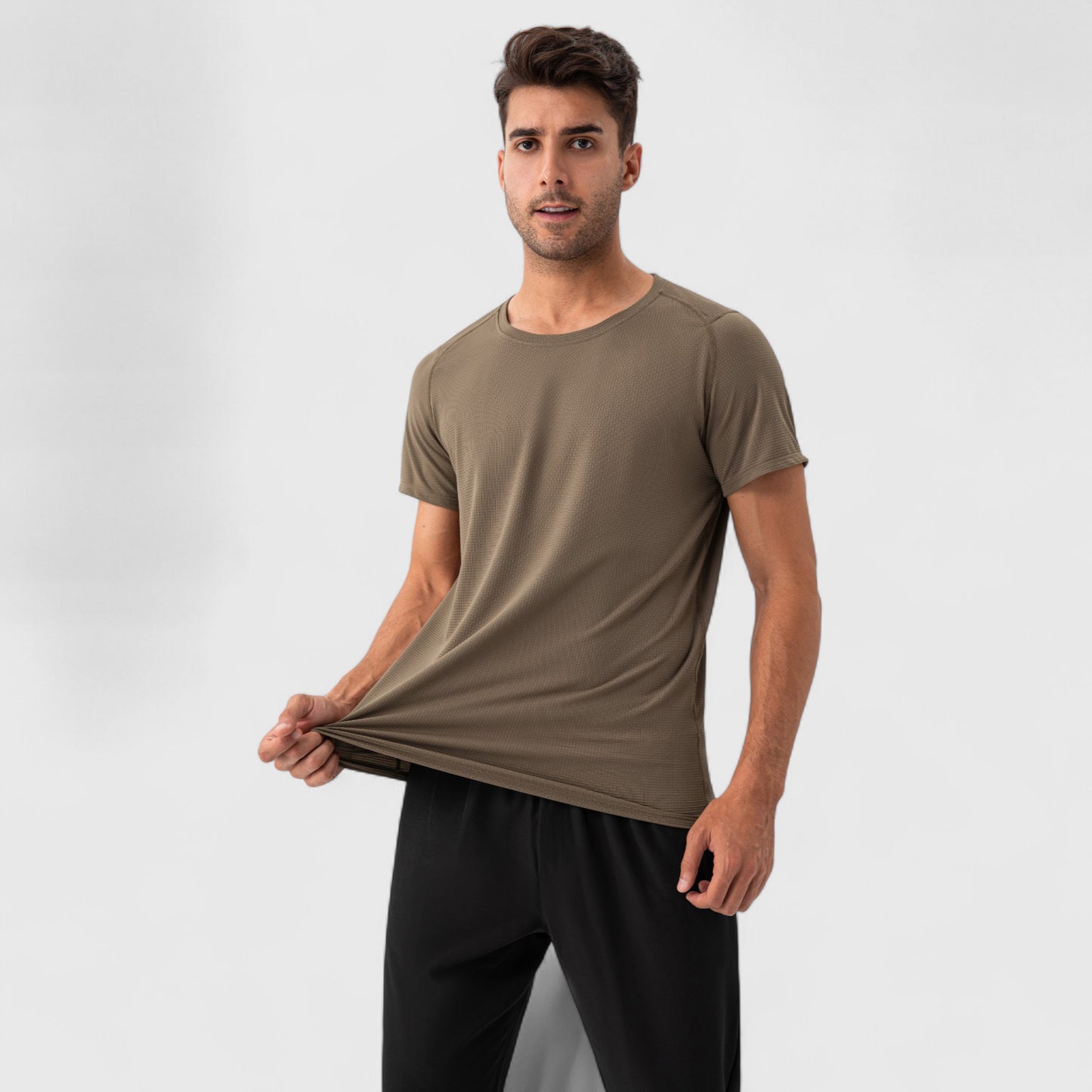 Men's Short Sleeve Performance T-Shirt with Breathable Mesh Fabric and Relaxed Athletic Fit