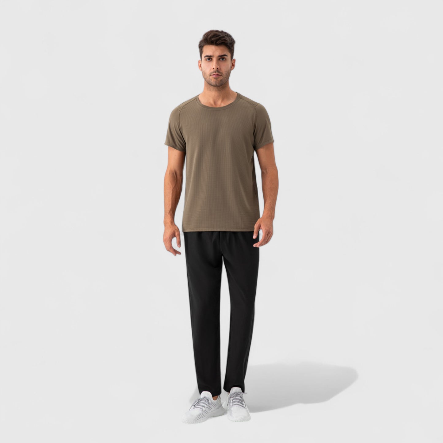 Men's Short Sleeve Performance T-Shirt with Breathable Mesh Fabric and Relaxed Athletic Fit