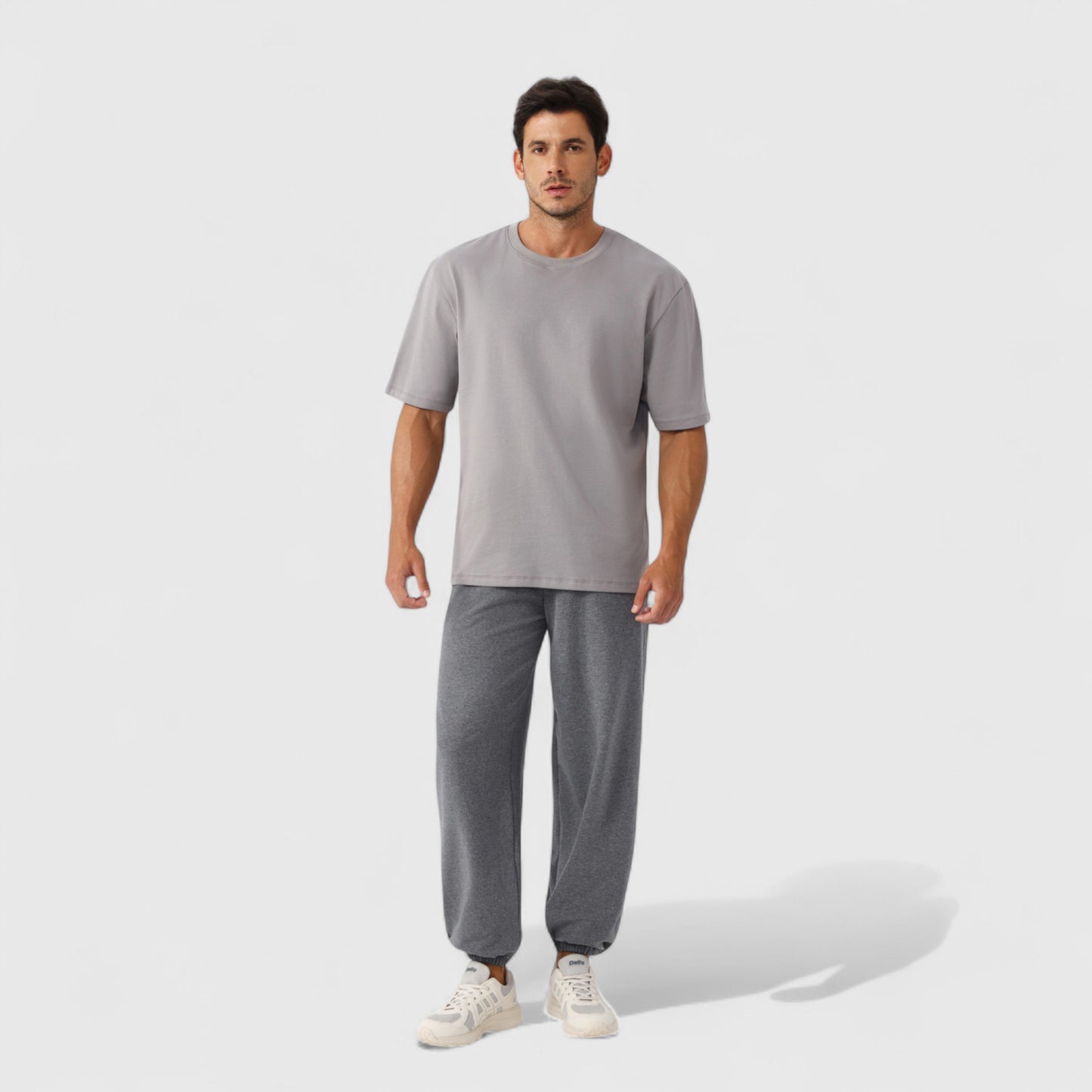 Men's Oversized Fit Short Sleeve T-Shirt with Drop Shoulders and Relaxed Silhouette for Everyday Style