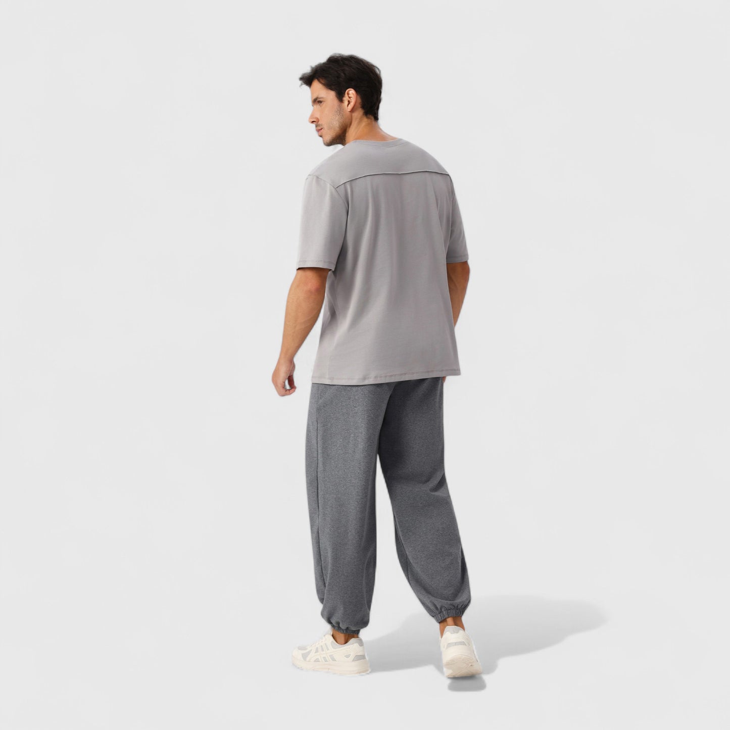 Men's Oversized Fit Short Sleeve T-Shirt with Drop Shoulders and Relaxed Silhouette for Everyday Style