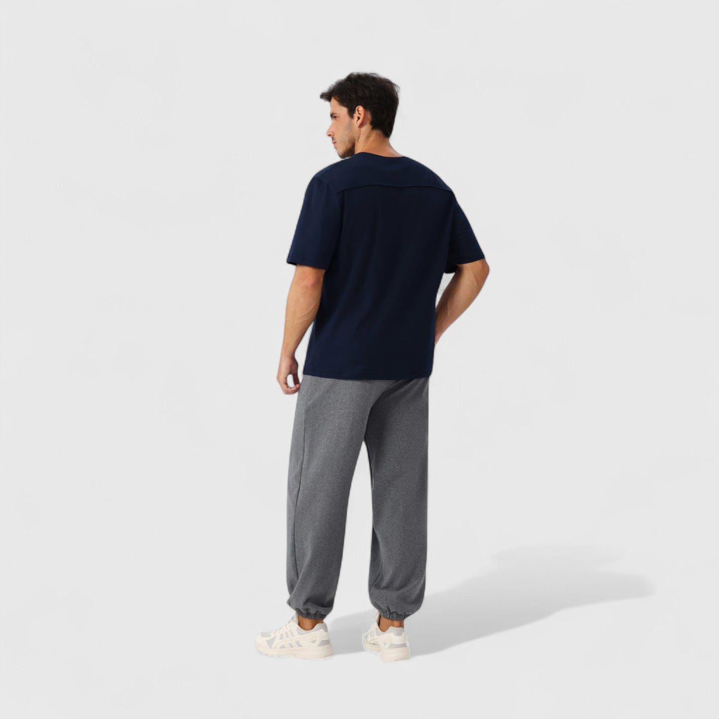 Men's Oversized Fit Short Sleeve T-Shirt with Drop Shoulders and Relaxed Silhouette for Everyday Style