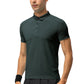 Men's Athletic Fit Polo Shirt with Short Sleeves and Three-Button Placket for Casual and Sport Styling