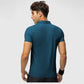 Men's Athletic Fit Polo Shirt with Short Sleeves and Three-Button Placket for Casual and Sport Styling
