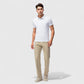 Men's Athletic Fit Polo Shirt with Short Sleeves and Three-Button Placket for Casual and Sport Styling