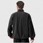 Men's Oversized Quarter Zip Pullover with Drop Shoulders and Ribbed Cuffs for Relaxed Casual Styling