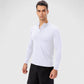 Men's Long Sleeve Quarter Zip Top with Athletic Fit and Raglan Sleeves for Training or Casual Wear