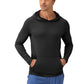 Men's Long Sleeve Pullover Hoodie with Front Kangaroo Pocket and Athletic Fit