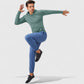 Men's Long Sleeve Pullover Hoodie with Front Kangaroo Pocket and Athletic Fit