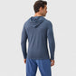 Men's Long Sleeve Pullover Hoodie with Front Kangaroo Pocket and Athletic Fit