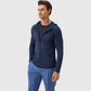 Men's Fitted Full-Zip Hooded Jacket with Front Pockets and Long Sleeves