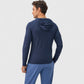 Men's Fitted Full-Zip Hooded Jacket with Front Pockets and Long Sleeves