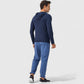 Men's Fitted Full-Zip Hooded Jacket with Front Pockets and Long Sleeves