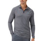 Men's Long Sleeve Quarter-Zip Pullover with Reflective Chest Detail and Slim Fit Design