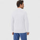 Men's Long Sleeve Quarter-Zip Pullover with Reflective Chest Detail and Slim Fit Design