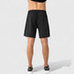 Men's Elastic Waist Athletic Shorts with Above-Knee Length and Relaxed Fit Design