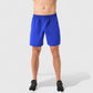 Men's Elastic Waist Athletic Shorts with Above-Knee Length and Relaxed Fit Design