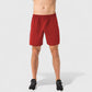 Men's Elastic Waist Athletic Shorts with Above-Knee Length and Relaxed Fit Design