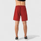 Men's Elastic Waist Athletic Shorts with Above-Knee Length and Relaxed Fit Design