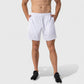 Men's Elastic Waist Athletic Shorts with Above-Knee Length and Relaxed Fit Design