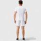 Men's Elastic Waist Athletic Shorts with Above-Knee Length and Relaxed Fit Design
